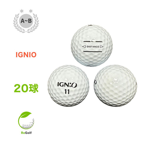 【中古】 ロストボール IGNIO イグニオ ディスタンス ホワイト 20球 ABランク ゴルフボール リゴルフ